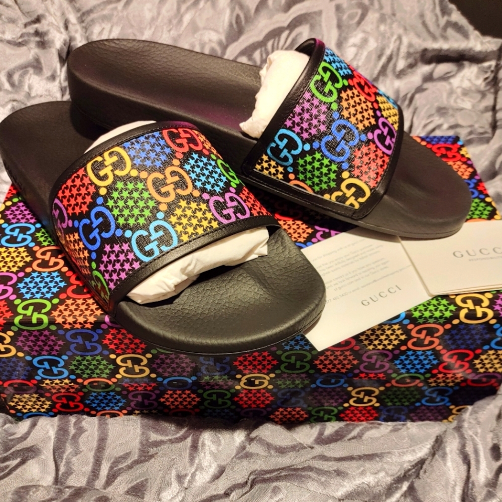 Authentic Mens Gucci Slides